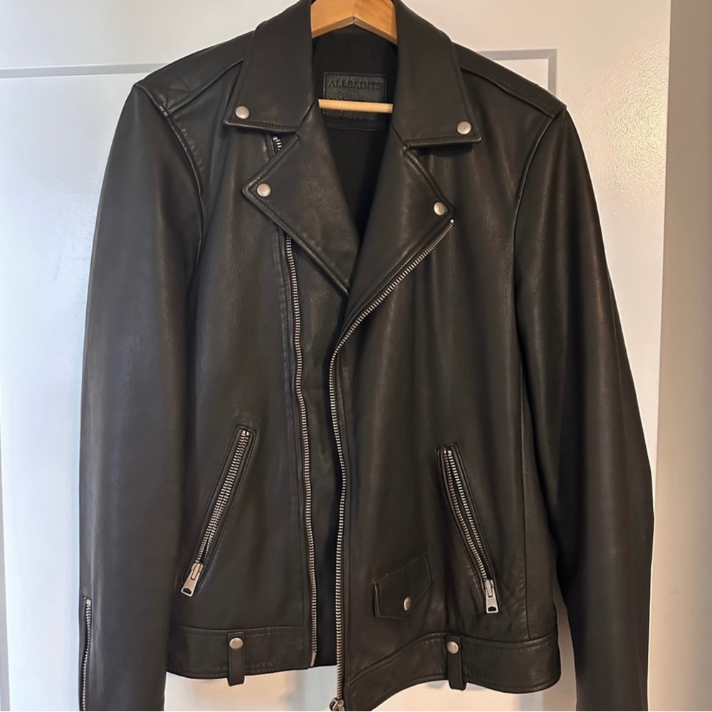 ALL SAINTS LEATHER JACKET ALMOST NEW
